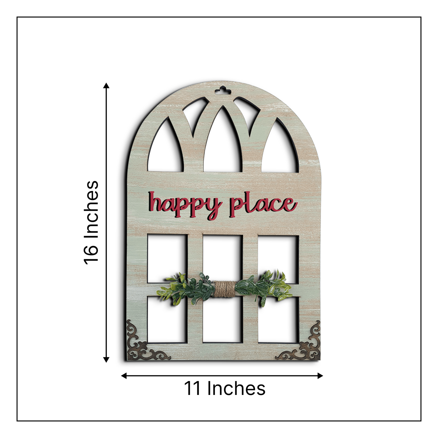 Happy Place Window Wall Art