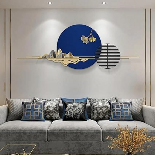 Metallic Ocean's Embrace Luxurious 3D Metal Wall Art