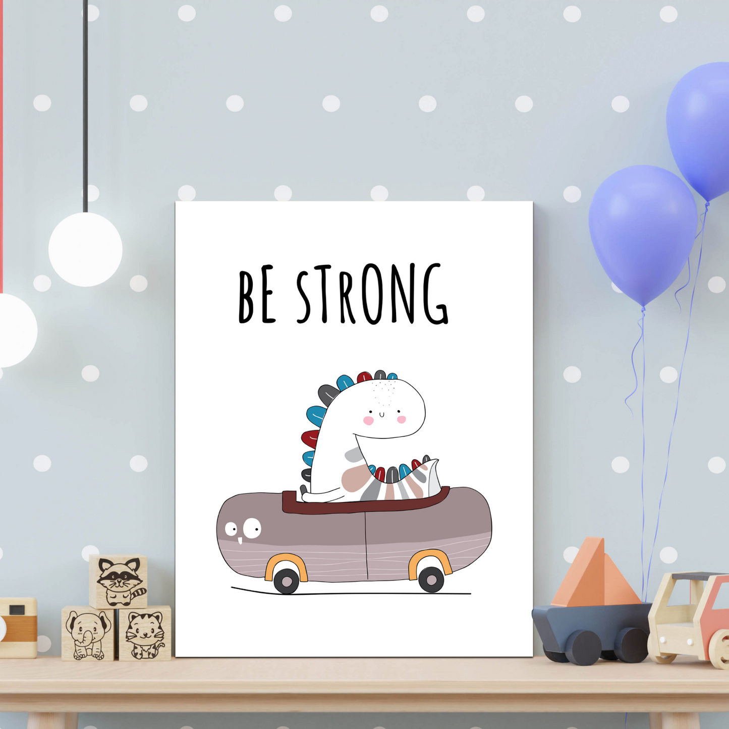 Be Strong Wood Print Wall Art