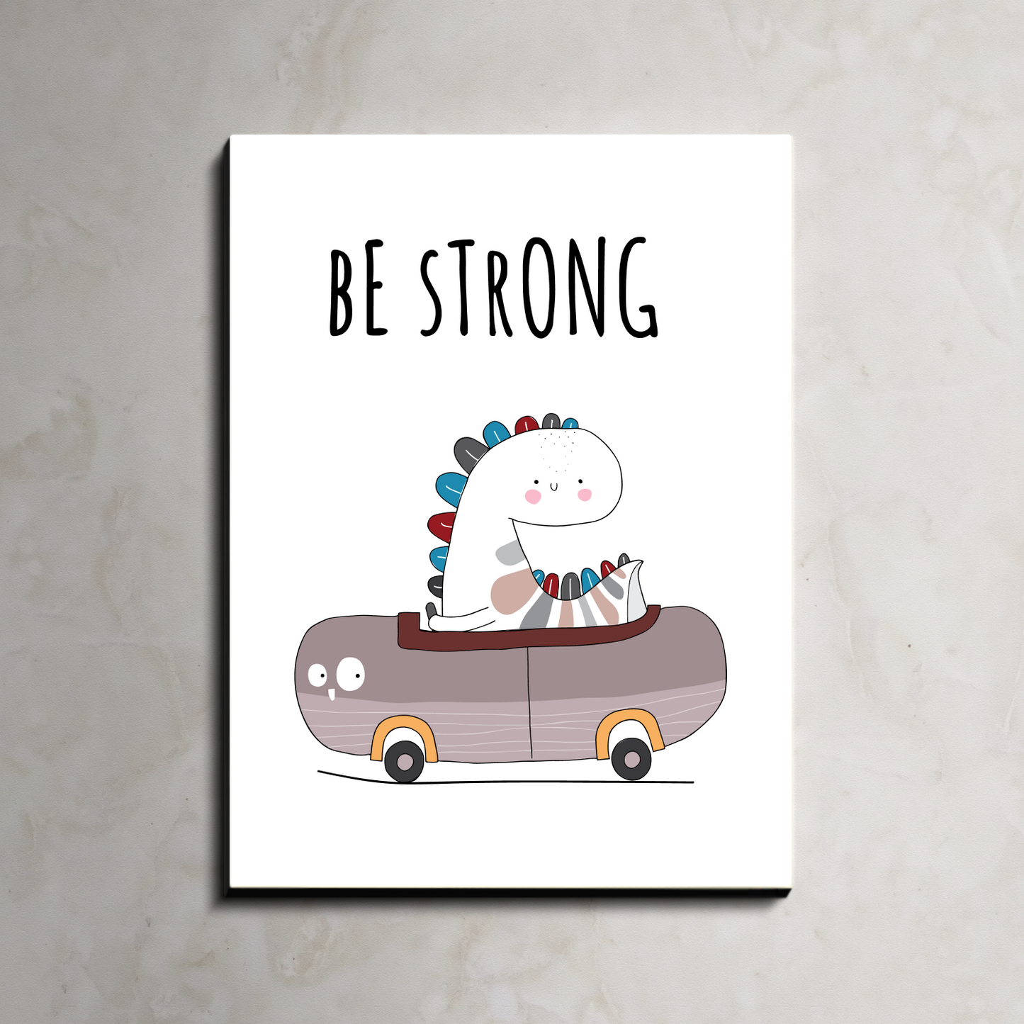 Be Strong Wood Print Wall Art