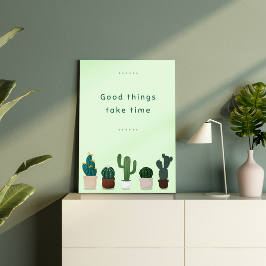 Good Things Take Time Wood Print Wall Art