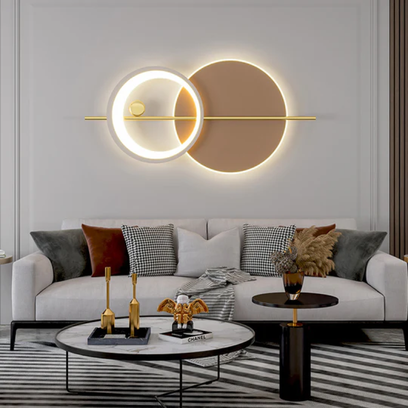Neo Classic Luxurious Lamp Metal Wall Art