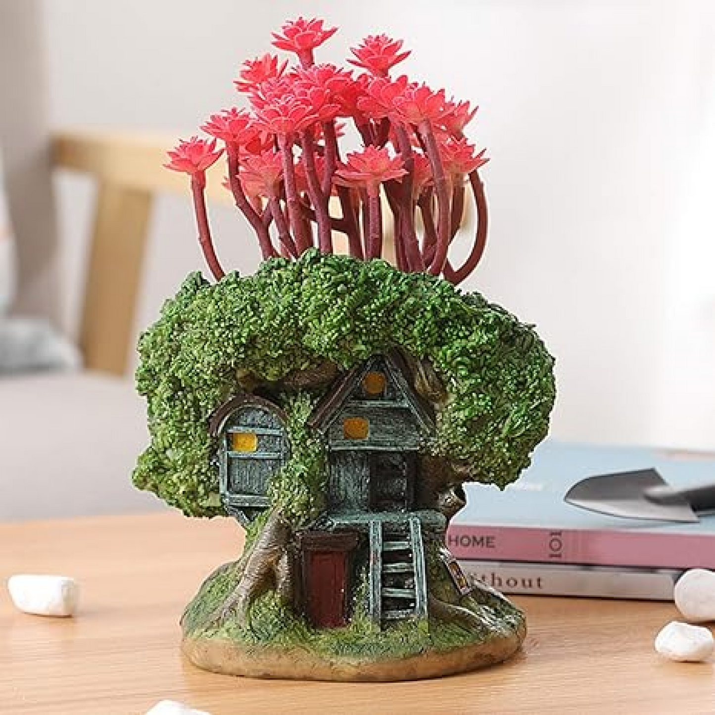 Forest House Mini Resin Succulent Pot