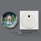 swan couple art on a wall plate