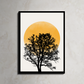 Sunset Boho Beige Wood Print Wall Art