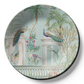 Peacock Couple Sitting on Top Ceramic Wall Plate Home Décor