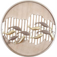 Waving Fish 3D Round Metal Wall Art
