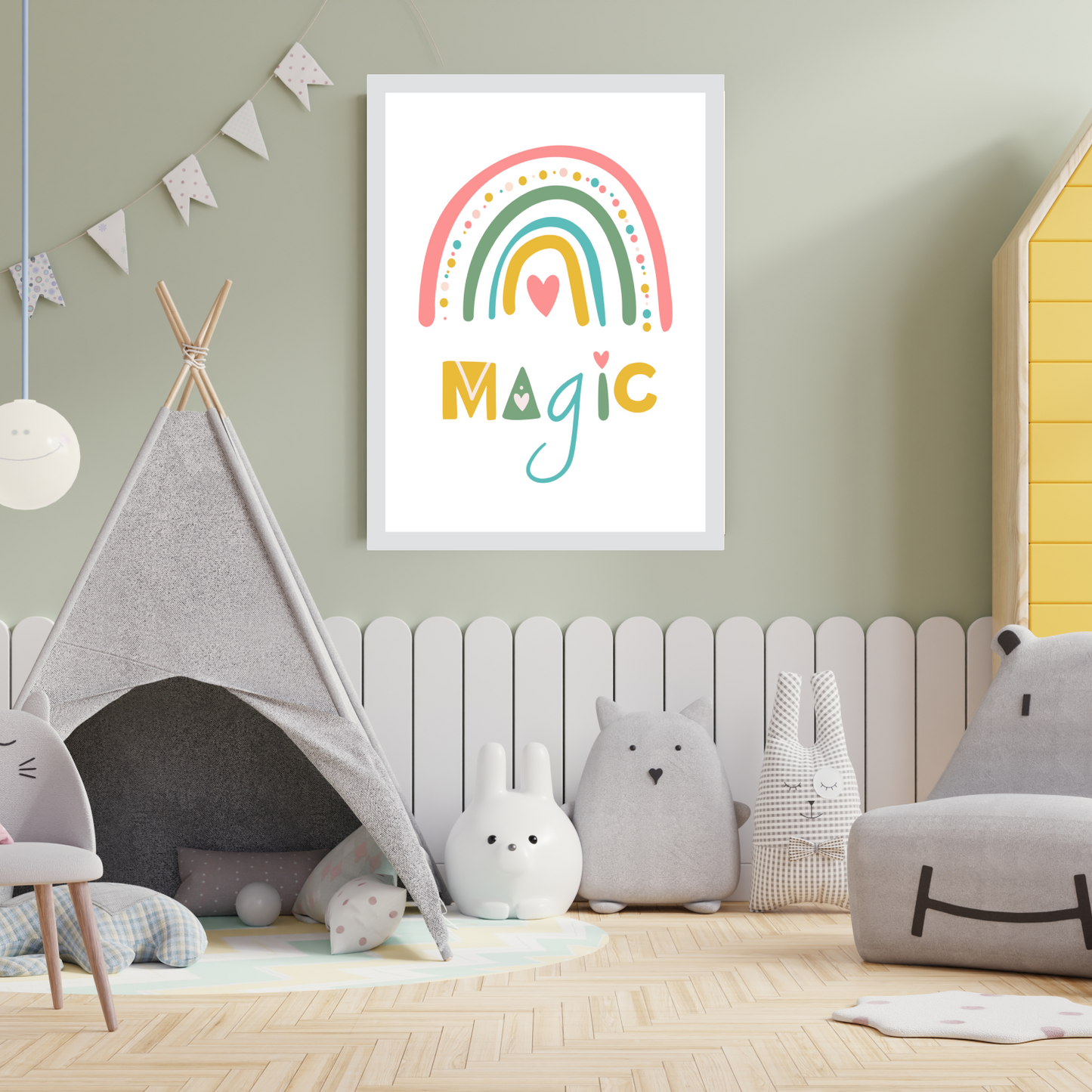 Rainbow Magic Wood Print Wall Art