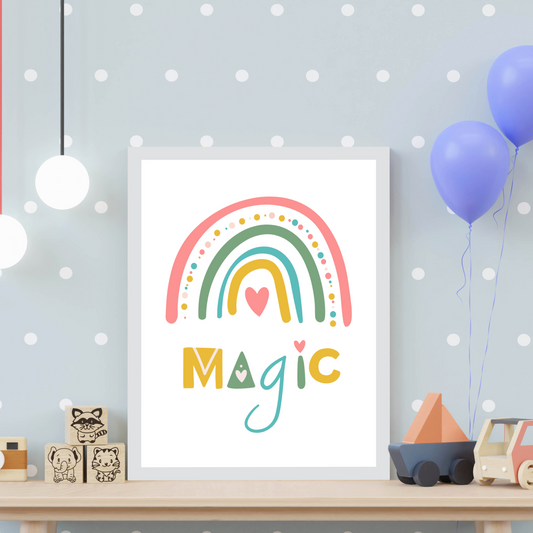 Rainbow Magic Wood Print Wall Art