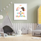 Colorful Unicorn Wood Print Wall Art