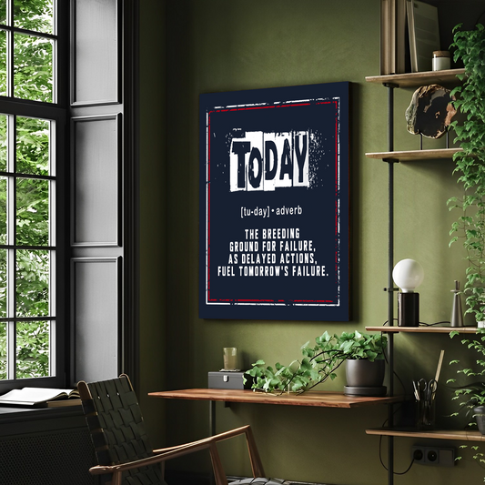 Today Selfmotivational Inspired Quotes Wood Print Wall Art