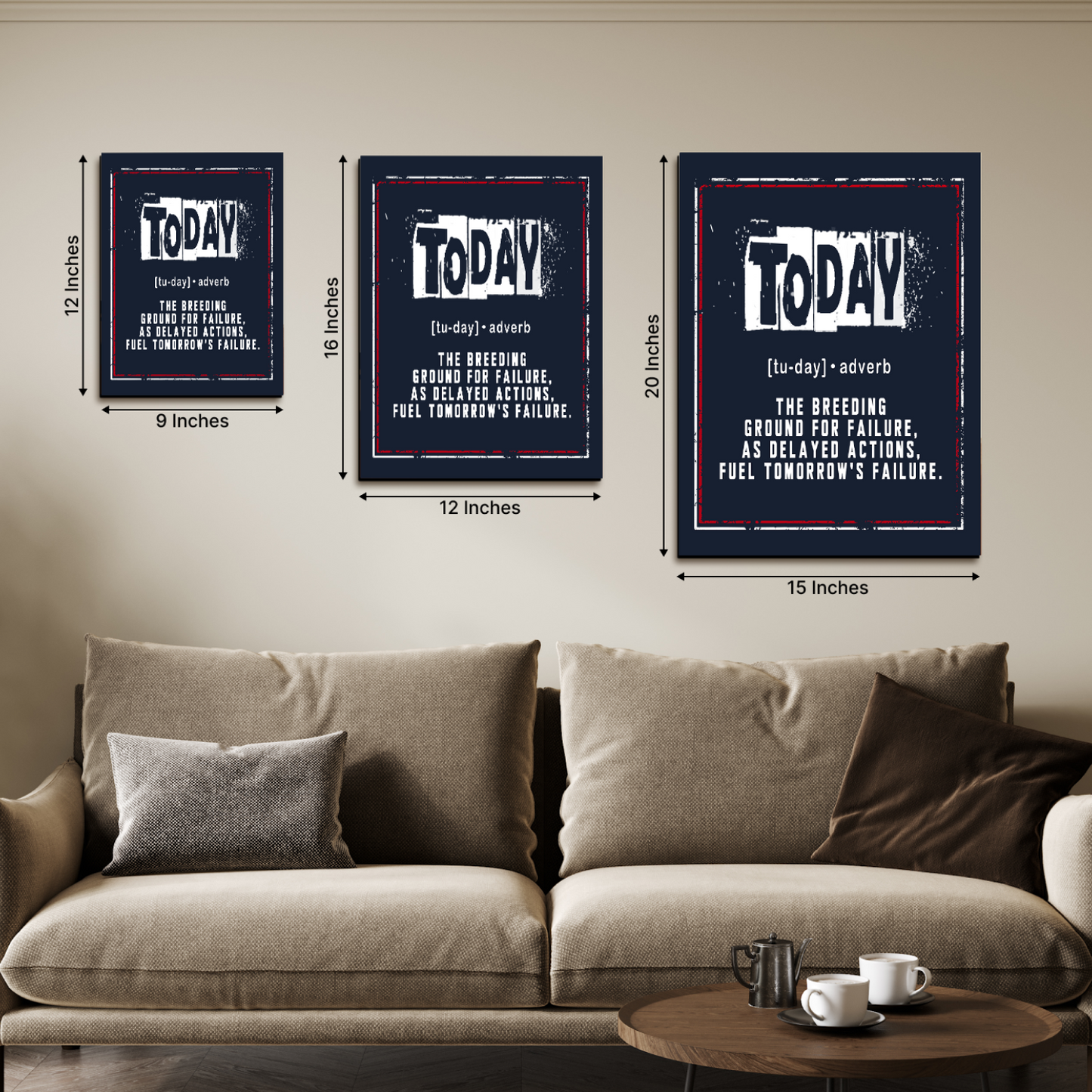 Today Selfmotivational Inspired Quotes Wood Print Wall Art