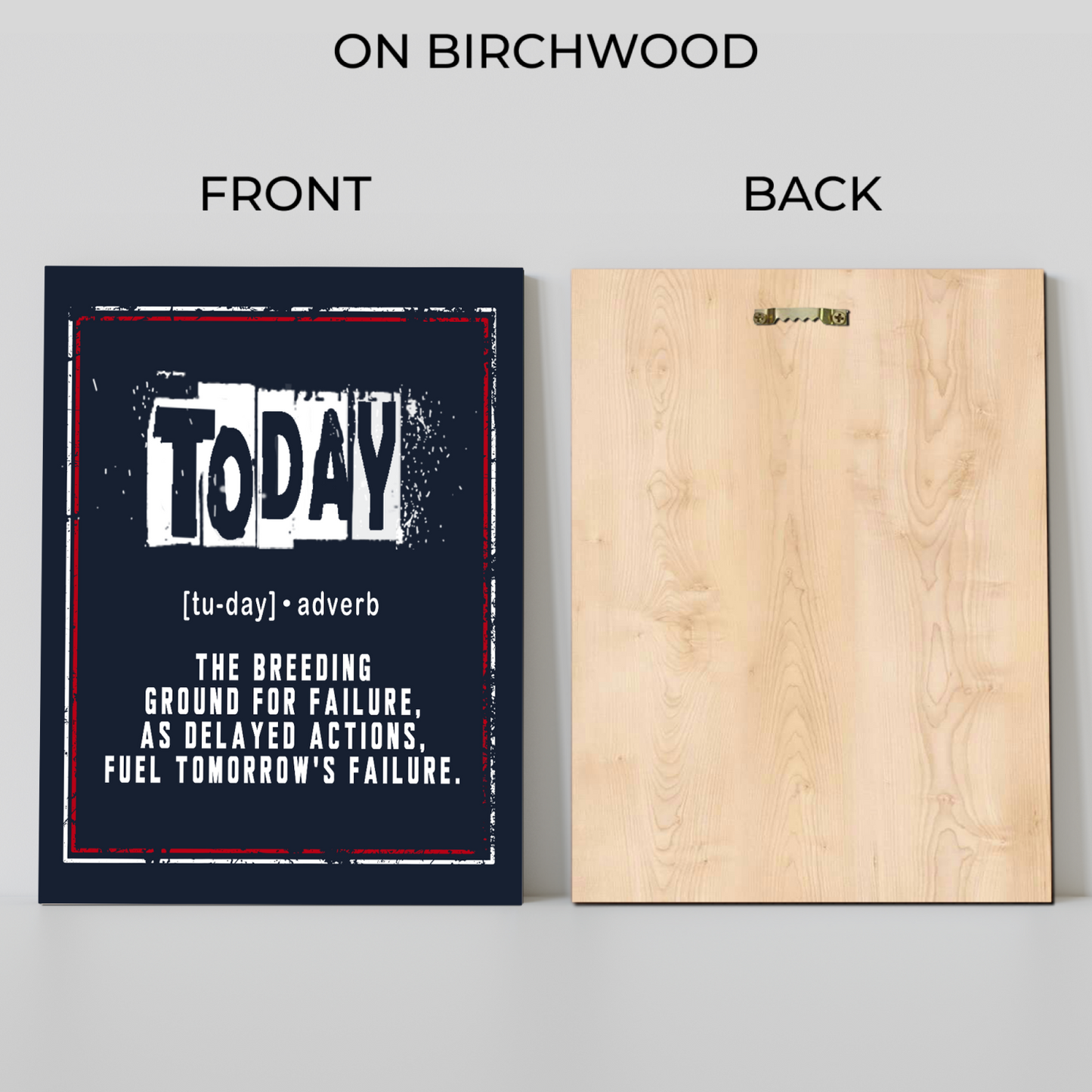 Today Selfmotivational Inspired Quotes Wood Print Wall Art
