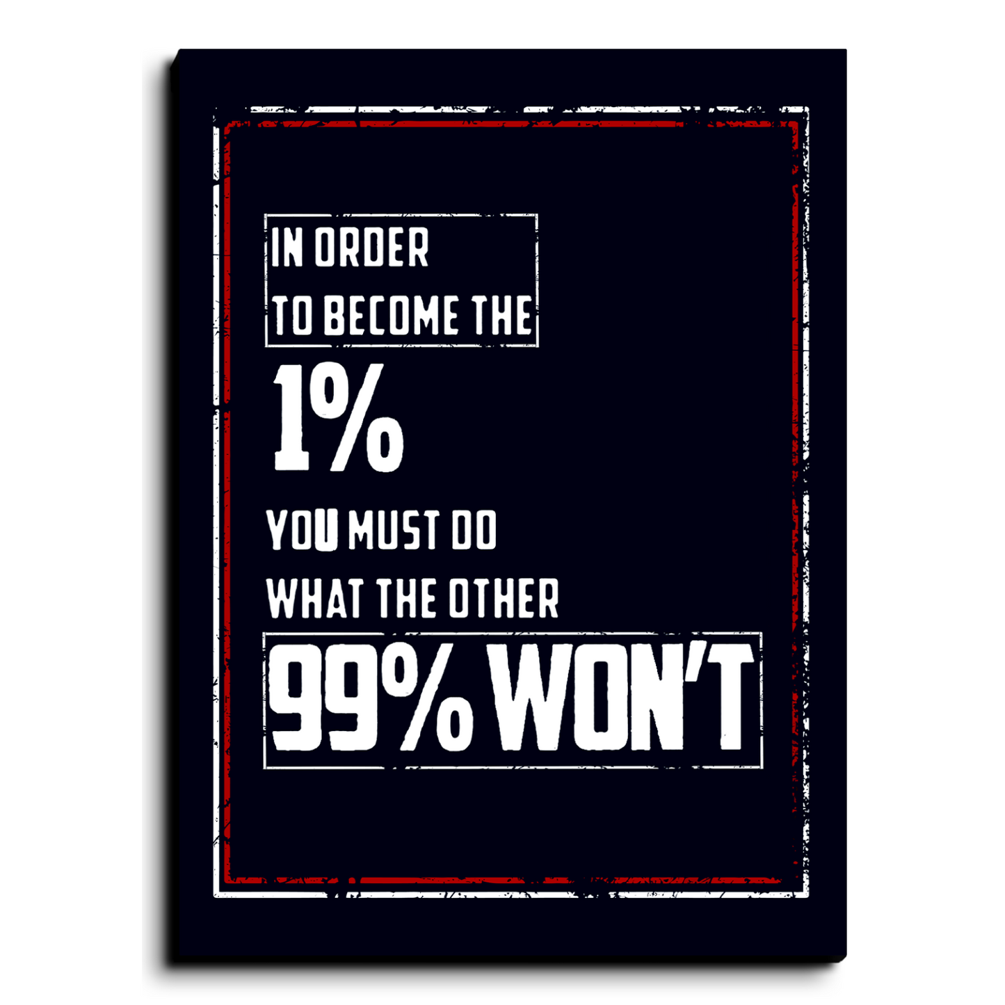 1% Selfmotivational Inspired Quotes Wood Print Wall Art