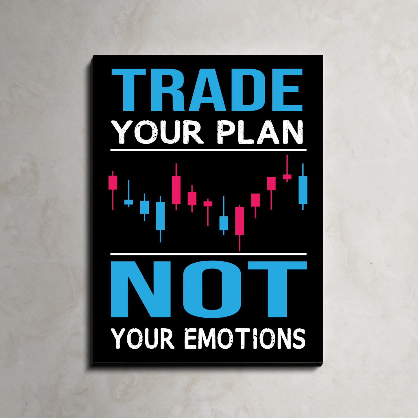 Trade Your Plan Not Emotions Wood Print Wall Art