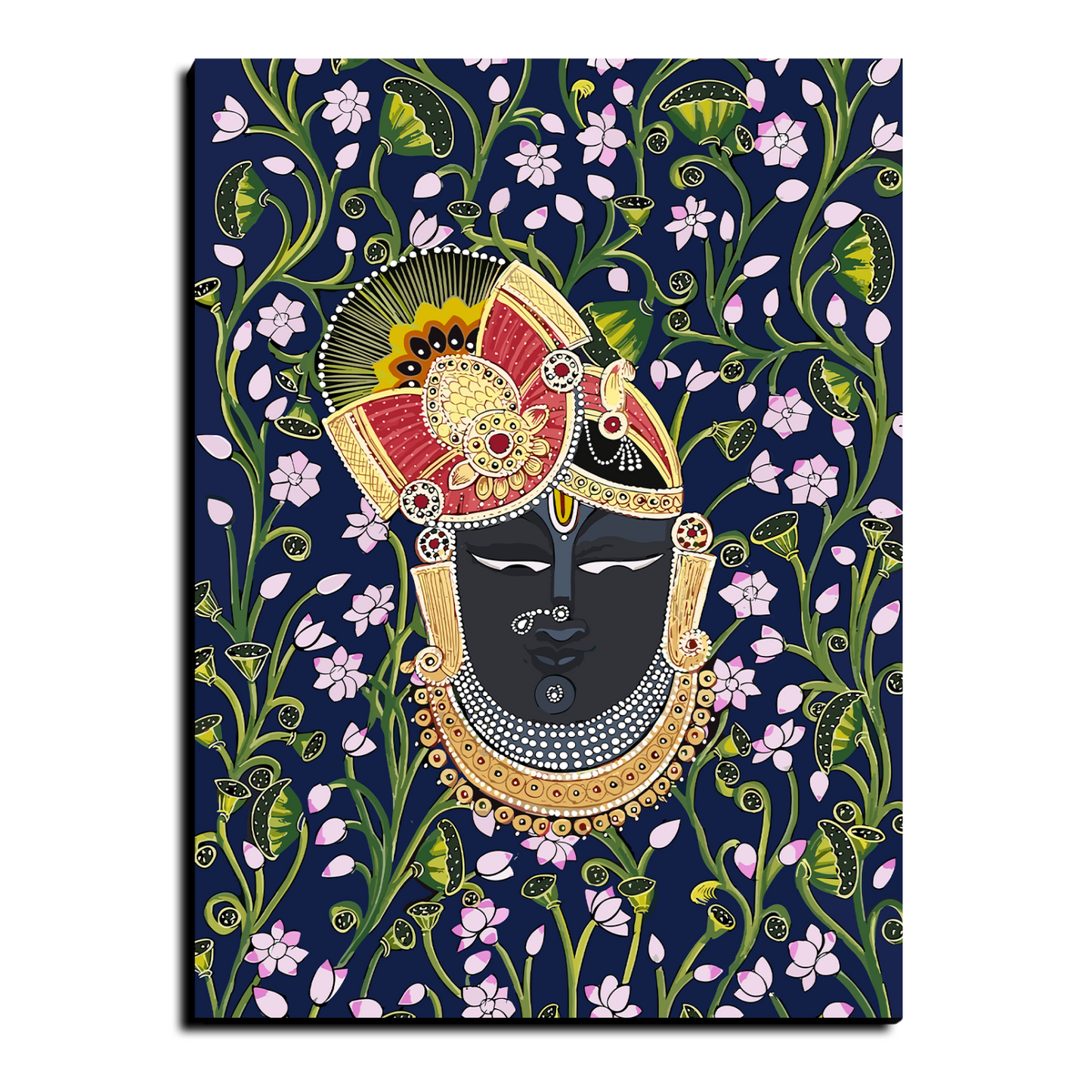 Shrinath Ji Pichwai Wood Print Wall Art