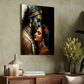 Radha Krishna Watercolor Wood Print Wall Art