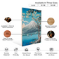 Nature Landscape Blue Wood Print Wall Art Set of 3