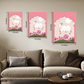 Cow and Lotus Pink Pichwai Wood Print Wall Art Set of 2