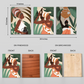 Tribal Women Boho Wood Print Wall Art Set of 3