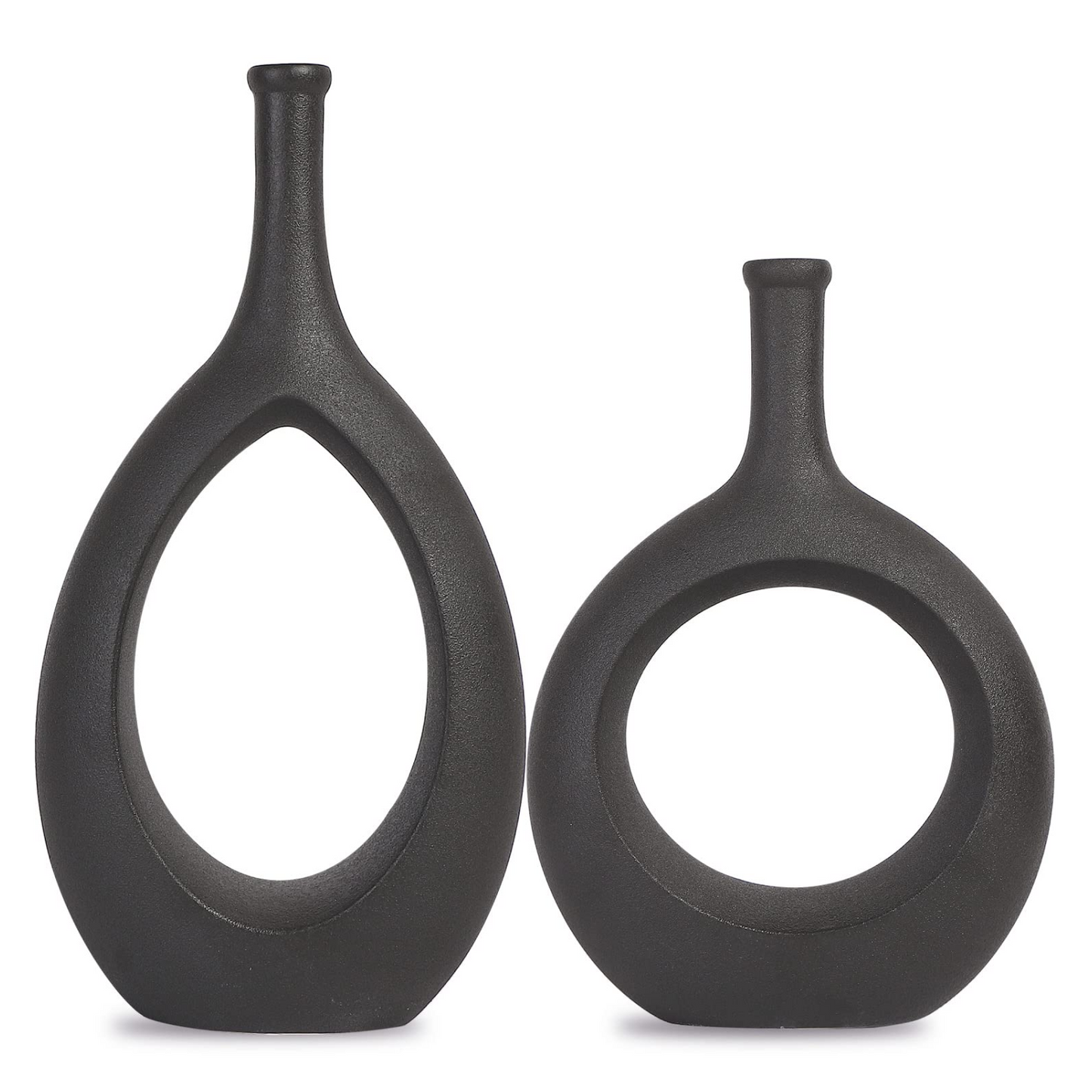 Hollow Ceramic Decorative Vase Set of 2