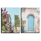 Mediterranean Aqua Coastal Wood Print Wall Art Set of 2