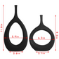 Hollow Ceramic Decorative Vase Set of 2