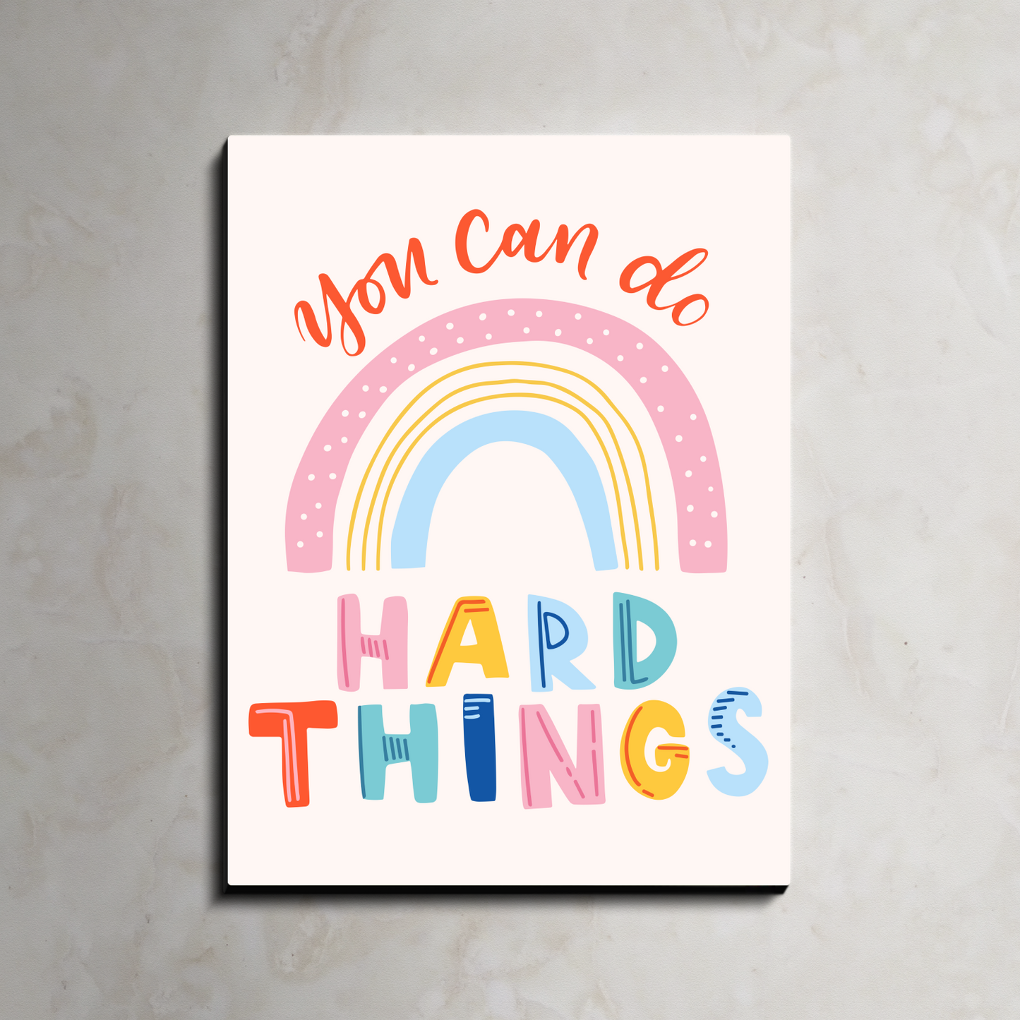 You Can Do Hard Things Wood Print Wall Art