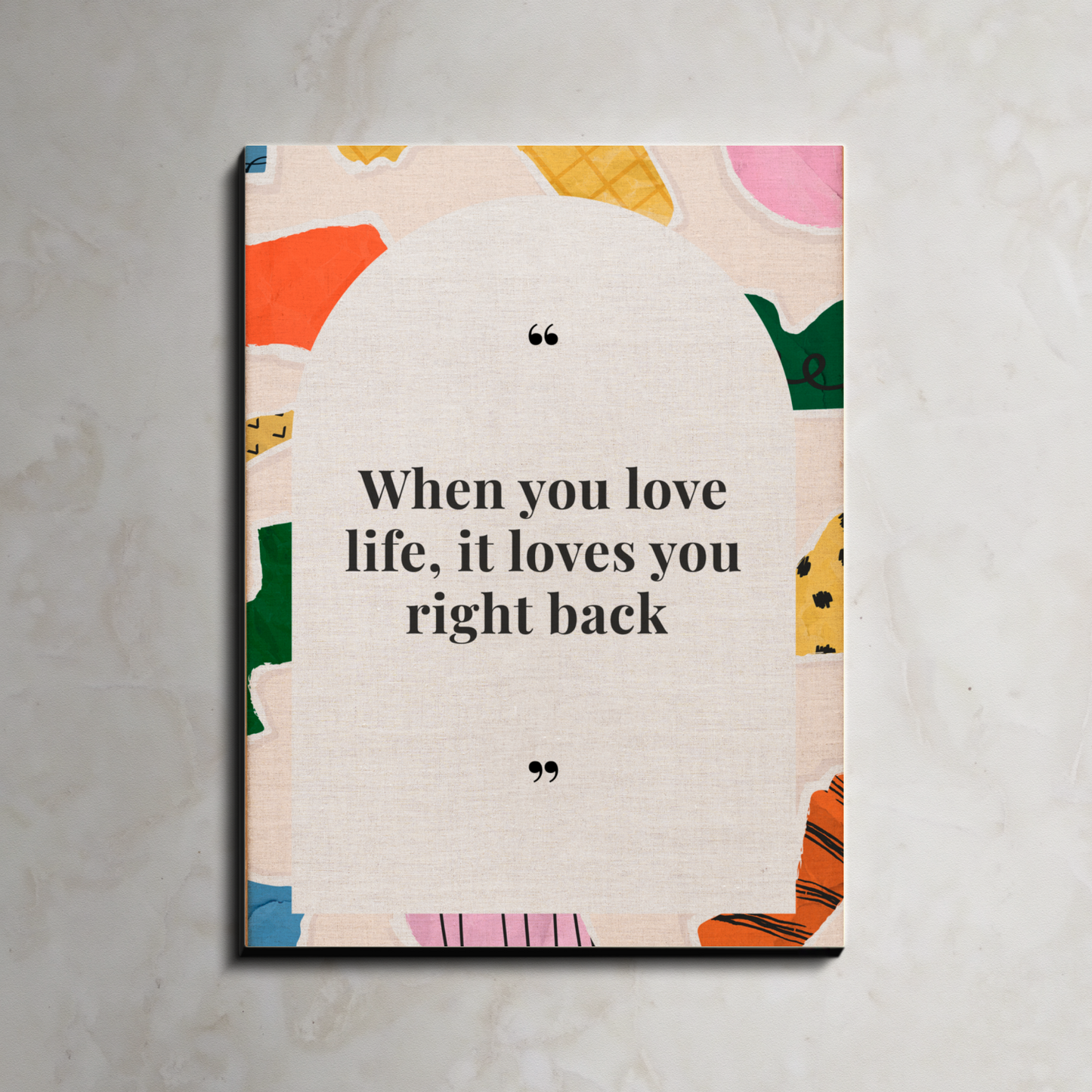 Love Life Wood Print Wall Art