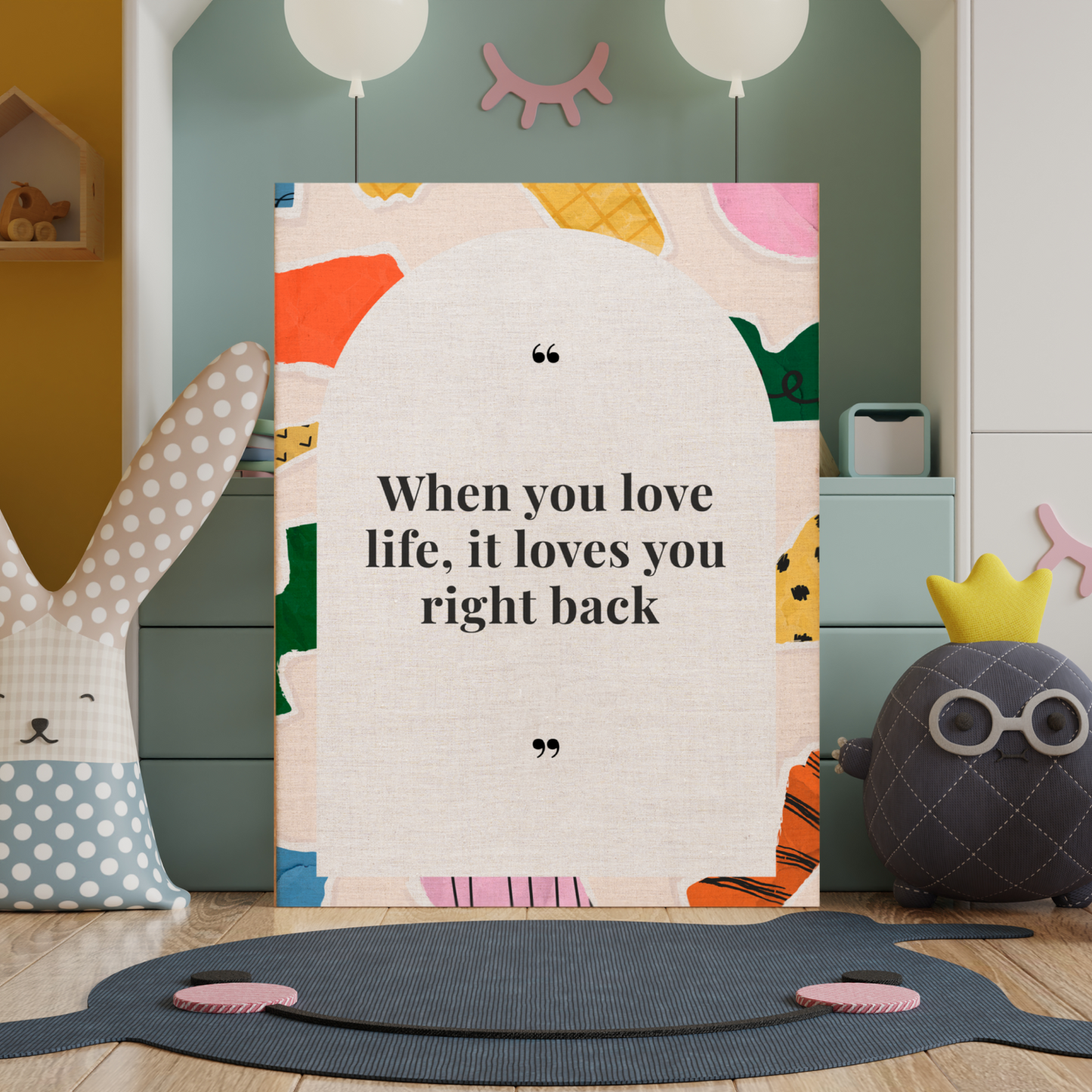 Love Life Wood Print Wall Art