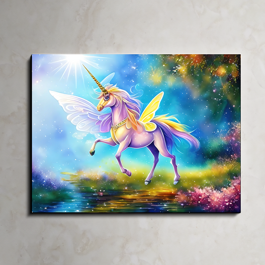 Unicorn Wood Print Wall Art