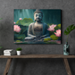 Buddha Meditating in Water Wood Print Wall Art
