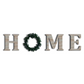 HOME Word With Ring Wreath Garland Wooden Sign Wall Art