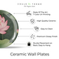 pink lotus delight ceramic plates decorative wall