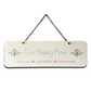 Our Happy Place Wood Print Colorful Wall or Door Hanging