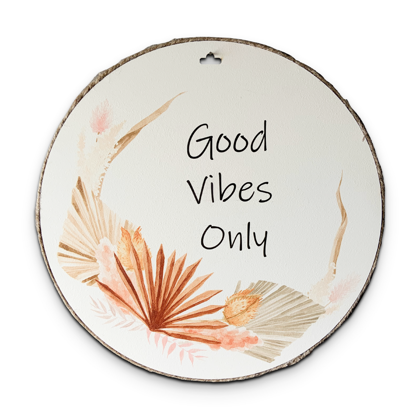 Good Vibes Wood Print Colorful Wall or Door Hanging