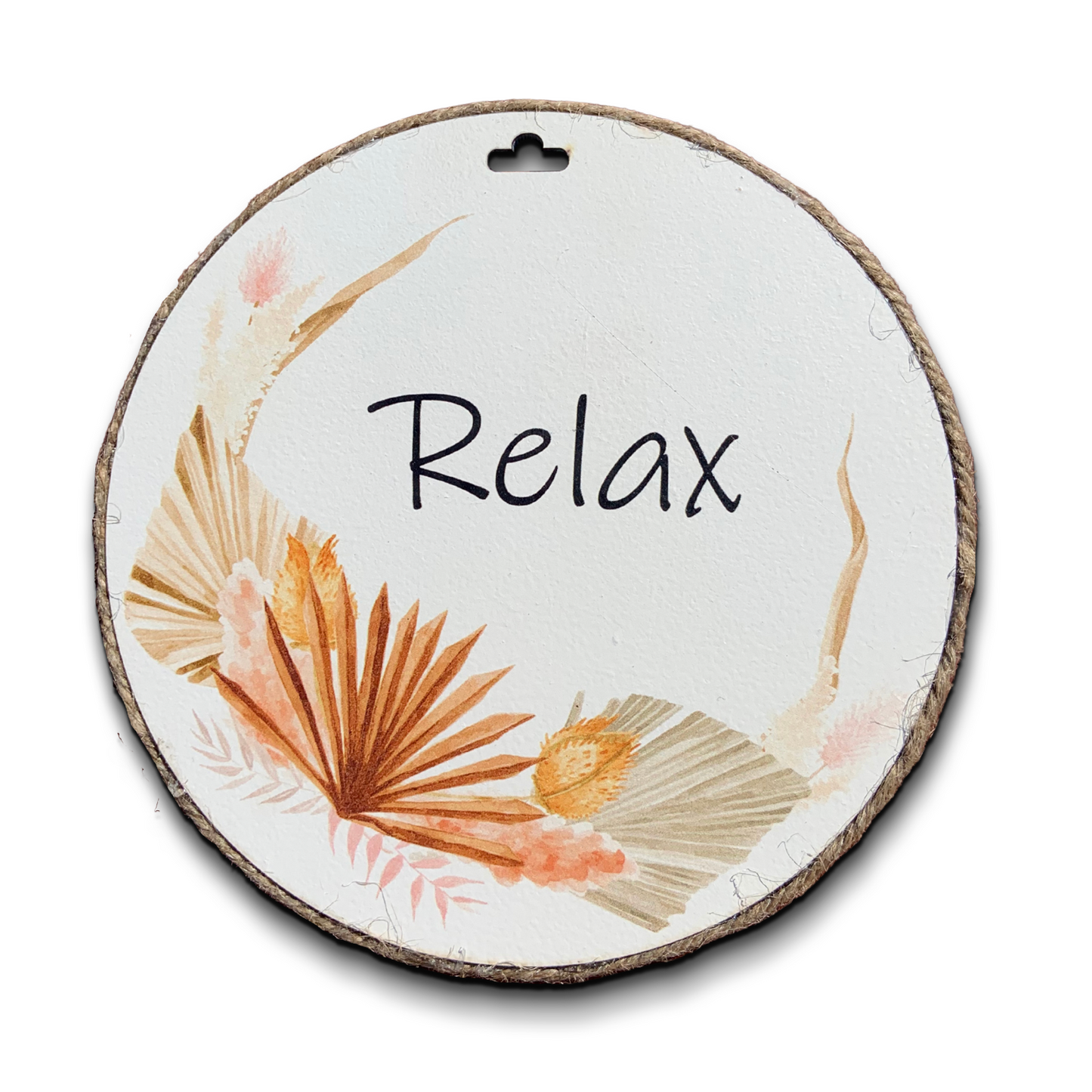 Relax Wood Print Colorful Wall or Door Hanging