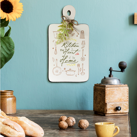 Kitchen Quote Wood Print Colorful Wall or Door Hanging