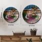 woman reading a book ceramic plates decorative wall