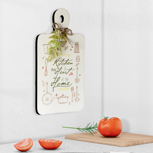 Kitchen Quote Wood Print Colorful Wall or Door Hanging