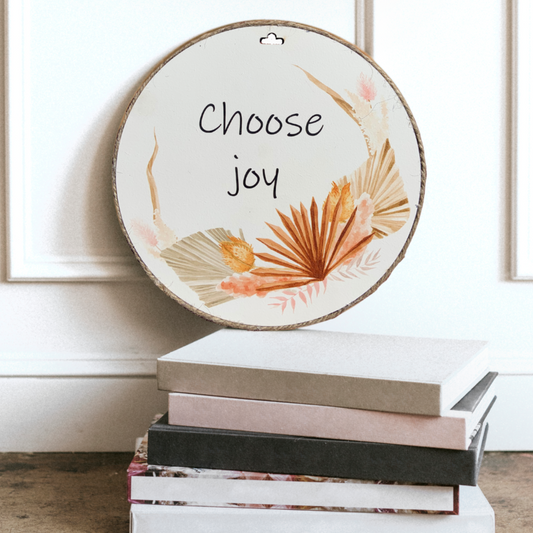 Choose Joy Wood Print Colorful Wall or Door Hanging