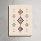 Geometric Diamonds Boho Wood Print Wall Art