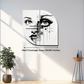 Abstract Face Wood Print Wall Art