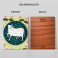 Cow and Lotus Pichwai Wood Print Wall Art