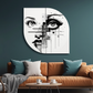 Abstract Face Wood Print Wall Art