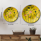 Pink Lotus Yellow Ceramic Wall Plate Home Décor