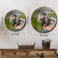 woman looking through binoculars decorative ceramic plates