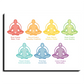 The 7 Chakra in Calm Color Wood Print Wall Art