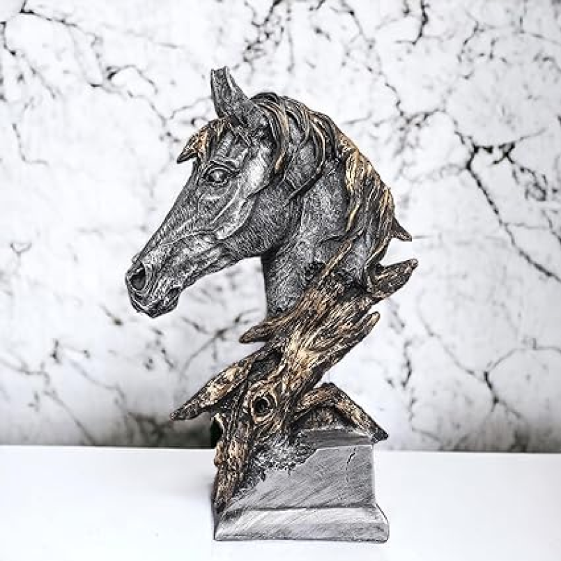 Majestic Horse Head Statue Sculpture For Decor