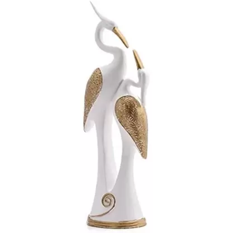 Kissing Swan Love Birds Showpiece for Home and Office Decor